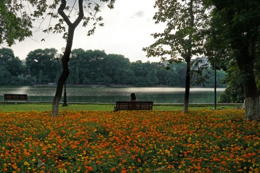 Hoàn-Kiếm-Lake-park,-in-central-Hanoi
